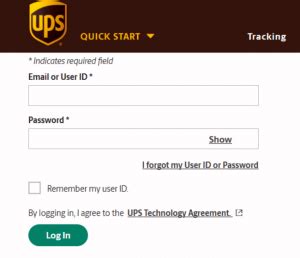 ups login shipping
