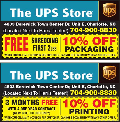 ups paper shredding coupon