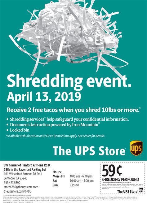 ups shredding free