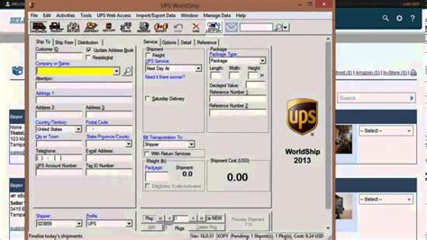 ups world shipping software