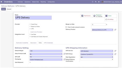 Ups_Delivery_Carrier Module In Odoo