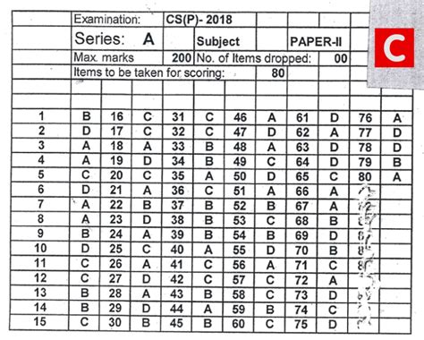 upsc official answer key 2018
