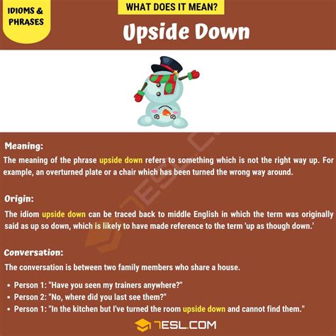 upside down meaning in english