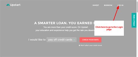 upstart network loan login
