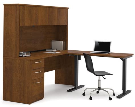 uptown height adjustable l shaped desk
