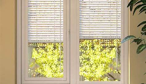 Integral blinds UPVC double glazed patio doors in