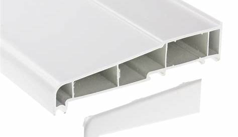 1m, 180mm Window uPVC Plastic Sill (with End Caps) White