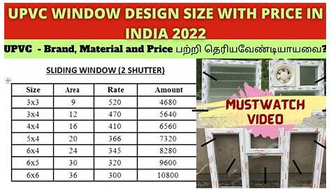 Upvc Windows Price List India 2 Track UPVC Sliding Window At Rs 380/square Feet