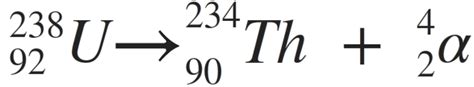uranium-238 decays into thorium-234