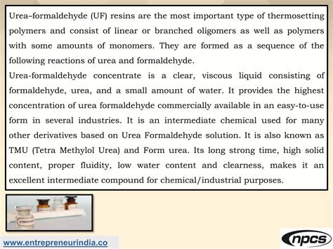 Urea Formaldehyde Thermosetting