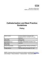 Urinary Catheterisation Guidelines Nhs