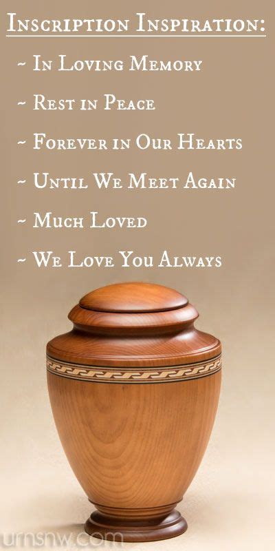 Urn Writing Ideas