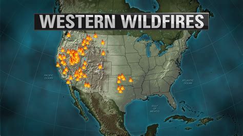 Map Of Usa Wildfires Topographic Map of Usa with States