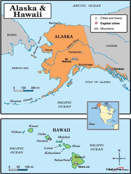 Us Map Alaska Hawaii