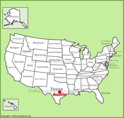 Us Map Austin Texas