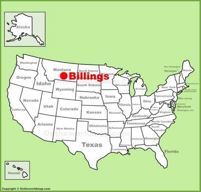 Us Map Billings Montana