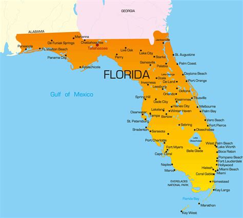 Us Map Florida Cities