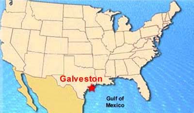 Us Map Galveston Texas