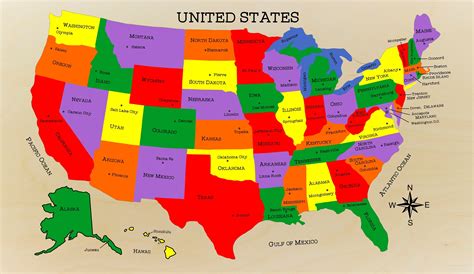 Us Map Games States And Capitals
