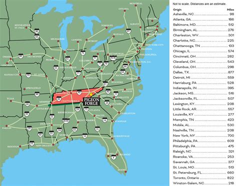 Us Map Gatlinburg Tn