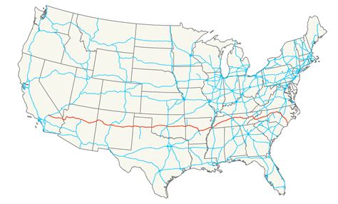 Us Map Interstate 40
