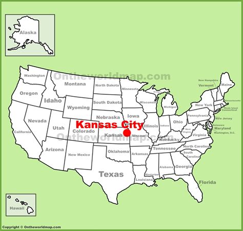 Map of Kansas City, United States Global 1000 Atlas