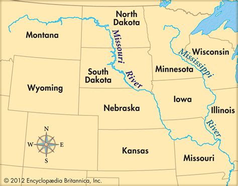 Us Map Of Missouri River