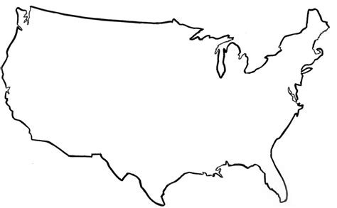Us Map Outline Graphic