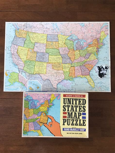 Us Map Puzzle Box