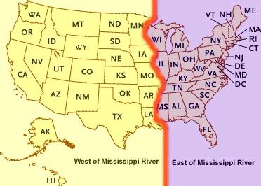 Us Map Quiz West Of Mississippi River
