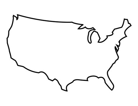 Us Map Simple Outline