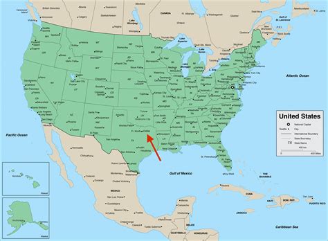 Us Map States Dallas