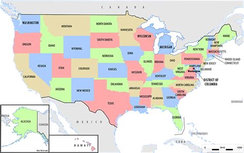 Us Map States List