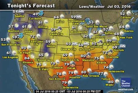 Us Map Weather Now