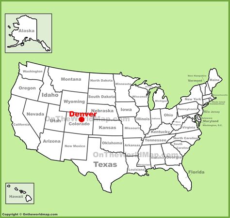 Us Map With Denver