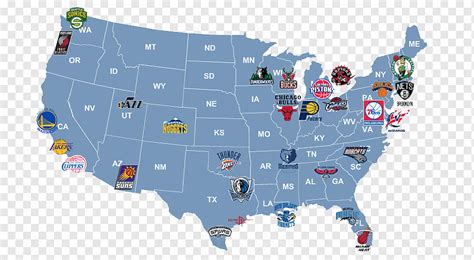 Us Map With Nba Teams