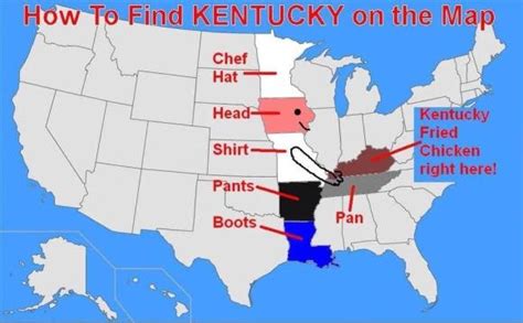 Us State Map Kentucky Fried Chicken Man