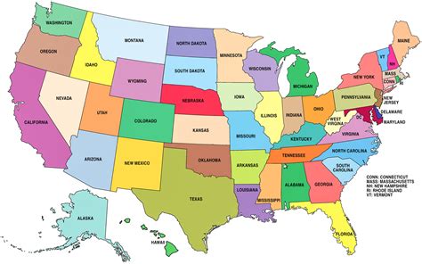 Us States Map High Resolution