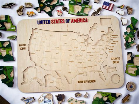 Us States Map Jigsaw