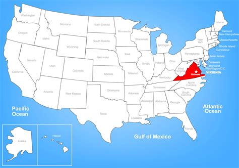 Us States Map Virginia