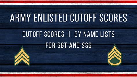 Army Promotion Points Worksheet and It's Role Cutoff Scores