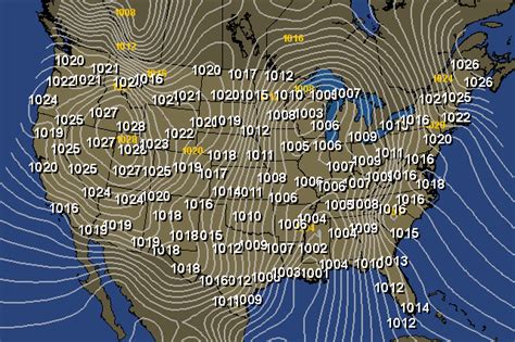 us barometric pressure map