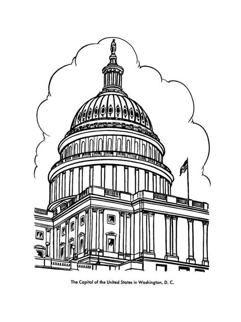 us capitol coloring page