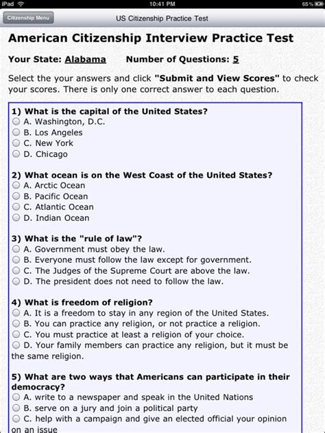 us citizenship test 2024