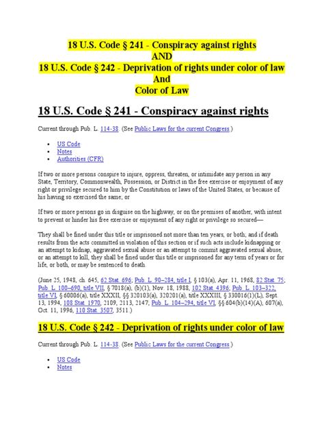 us code title 18 section 241 example