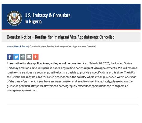 us embassy in lagos visa appointment