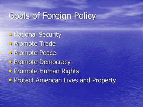 us foreign policy objectives