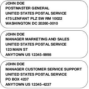 Us Home Address Sample