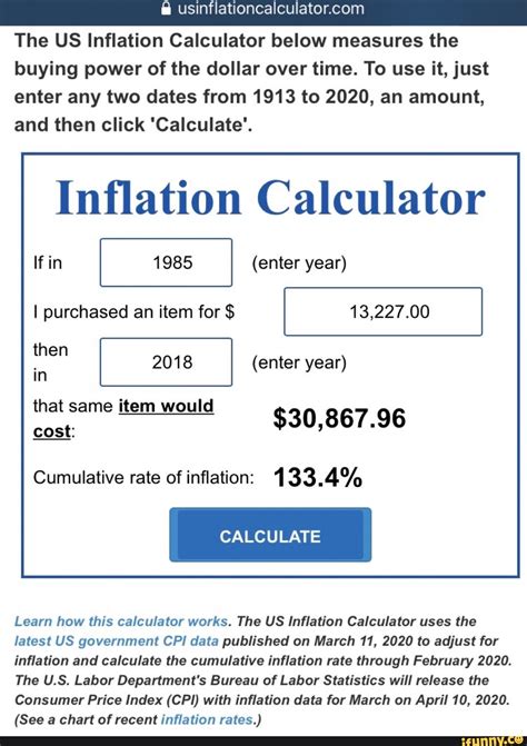 us inflation calculator 1850