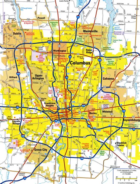 Us Map Columbus Ohio
